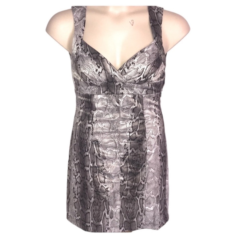 Trixxi Bodycon Junior Sz. 7 Silky Snakeskin print Sleeveless Bodycon Party Dress